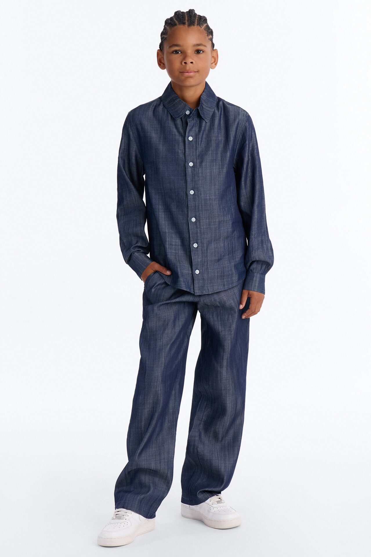 Mini Wide Leg Mercer Gates Pant - Indigo