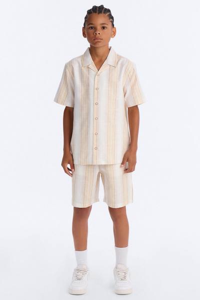 Mini Taking My Time Short Set - Khaki/combo