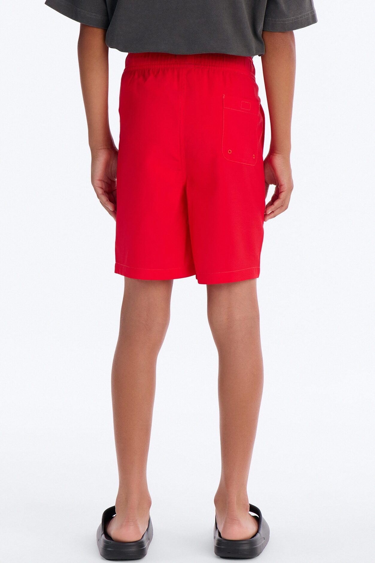 Mini Water Reactive Lucky 8Ball Reveal Swim Trunk - Red