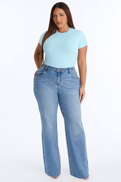 Camilla Classic Fit Crew Neck Tee - Light Blue