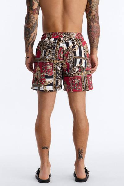 Gilded Baroque Jungle Swim Trunk 4″ - Multi Color