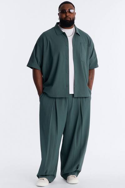 Relaxed Peak Pine Button Up Shirt - Green