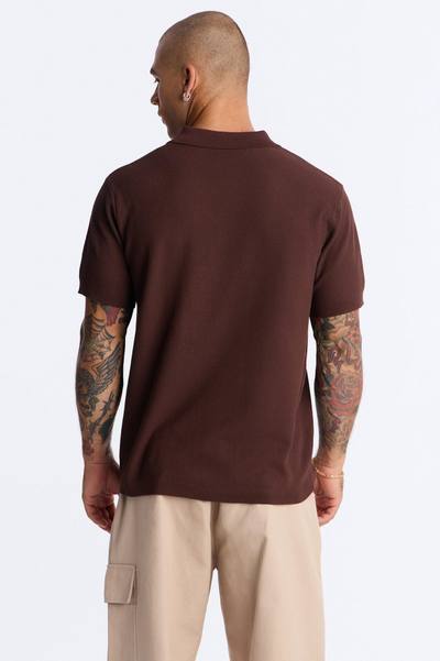 Everyday Pocket Pique Polo - Brown