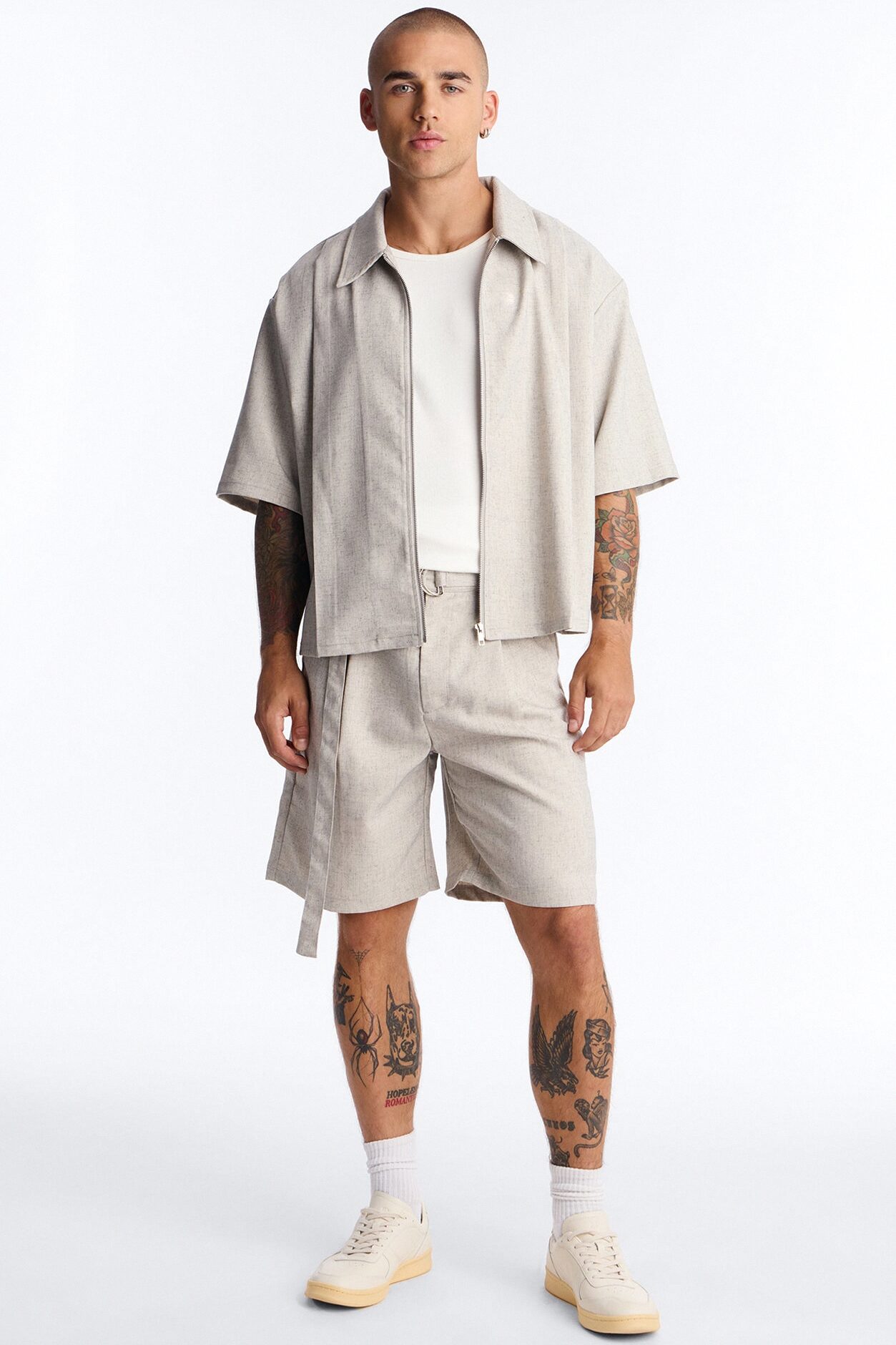 Maison Tailored Belt Short - Khaki