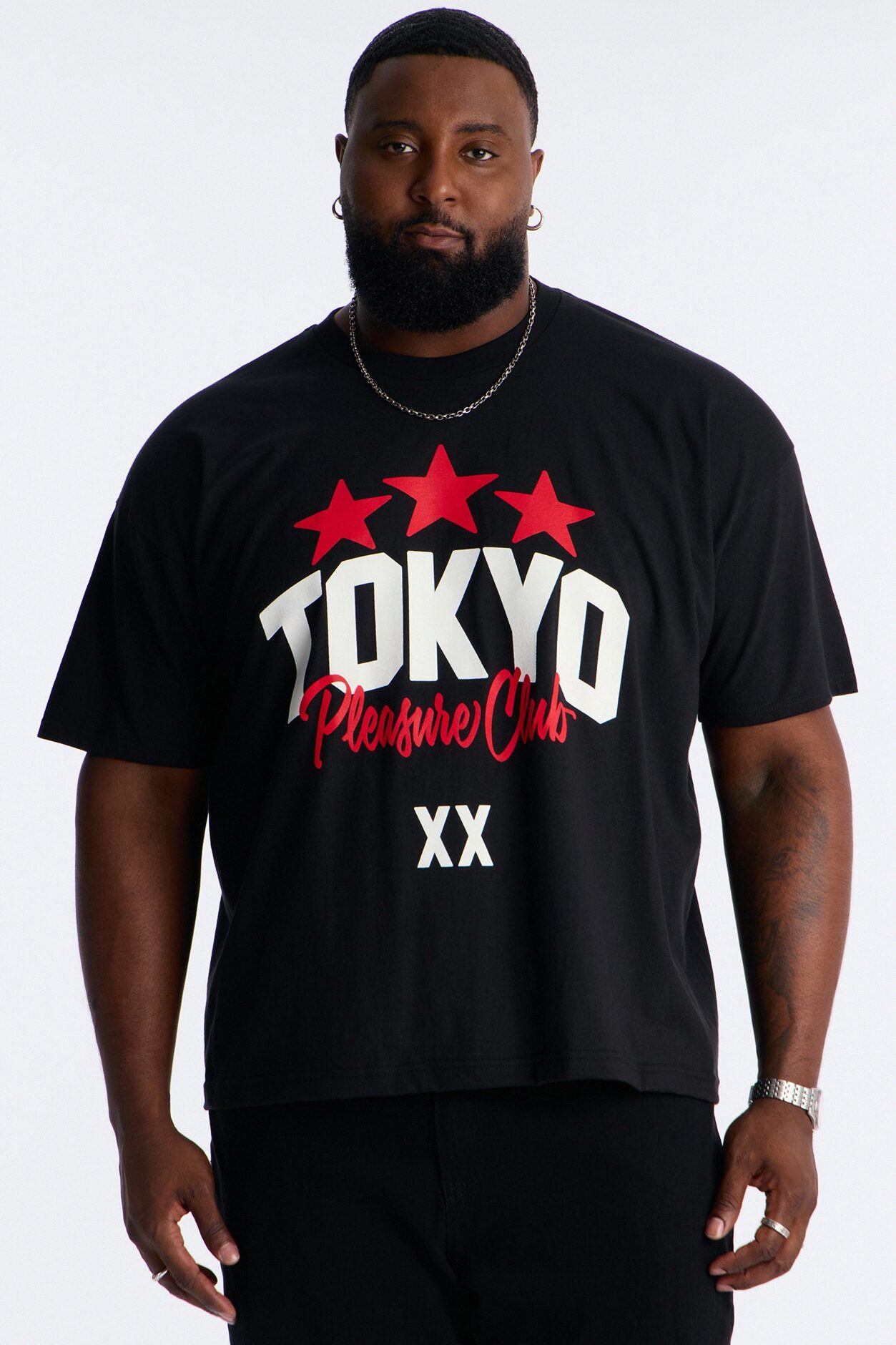 Tokyo Club Boxy Short Sleeve Tee - Black