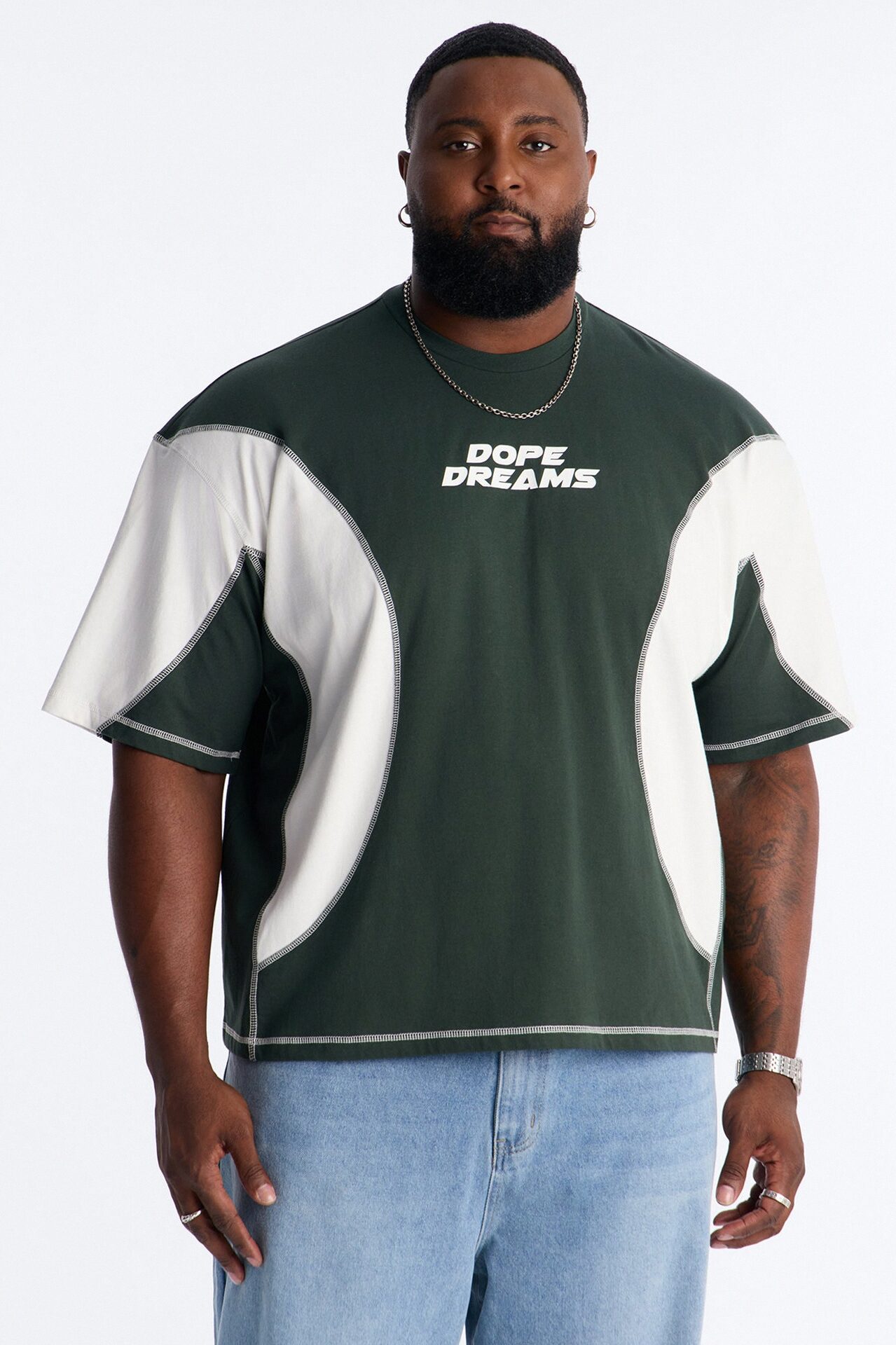 Dope Dreams Color Block Jersey - Green