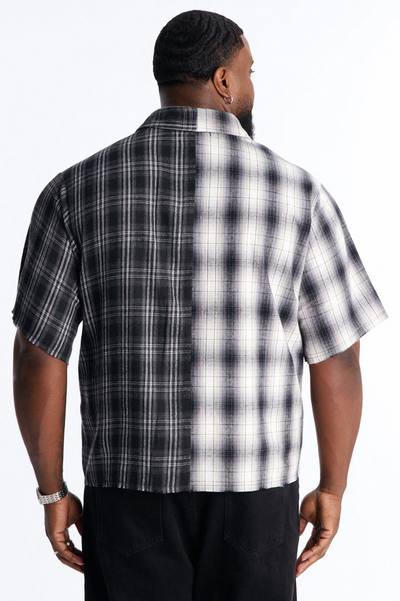 Doubletake Plaid Button Up Shirt - Black/combo