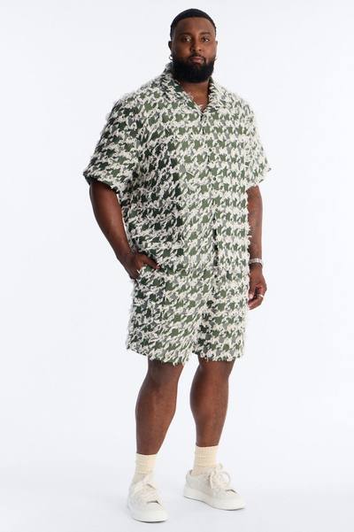 Relaxed Houndstooth Nomad Short - Green