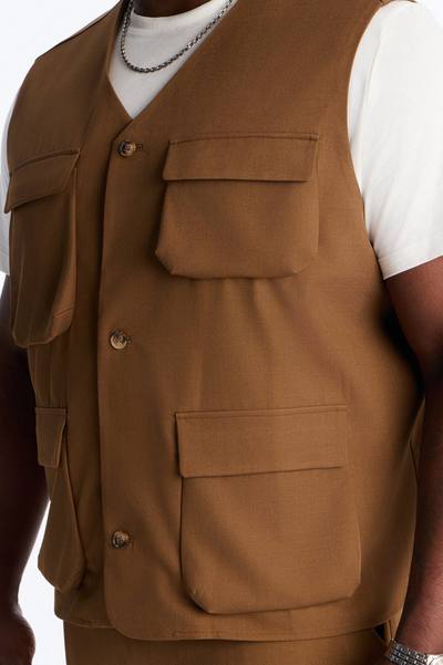 Lumina All Over Pocket Elevated Vest - Brown