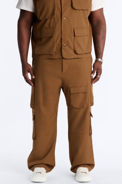Baggy Lumina All Over Pocket Trouser - Brown