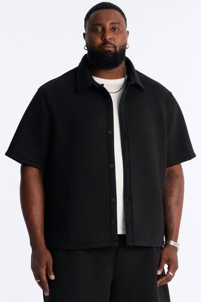 Relaxed Arclight Interlock Short Sleeve Shirt - Black