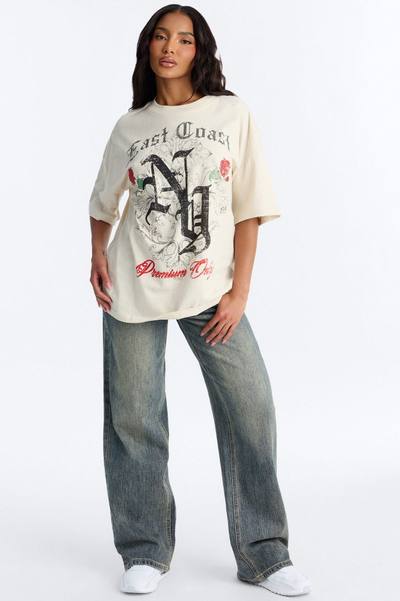 East Coast Roses Tee - White