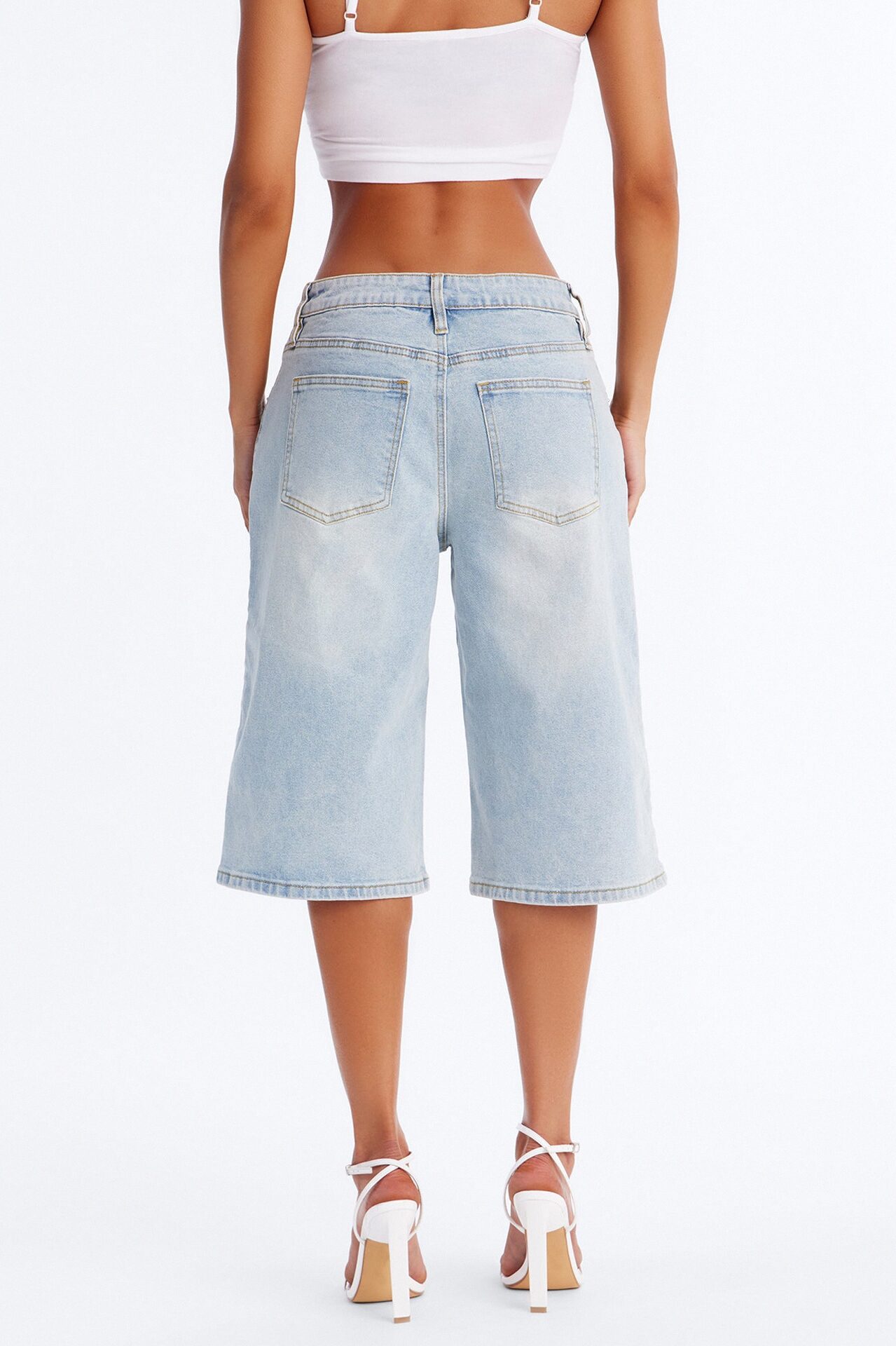 Better Like This Culotte Jeans - Light Wash