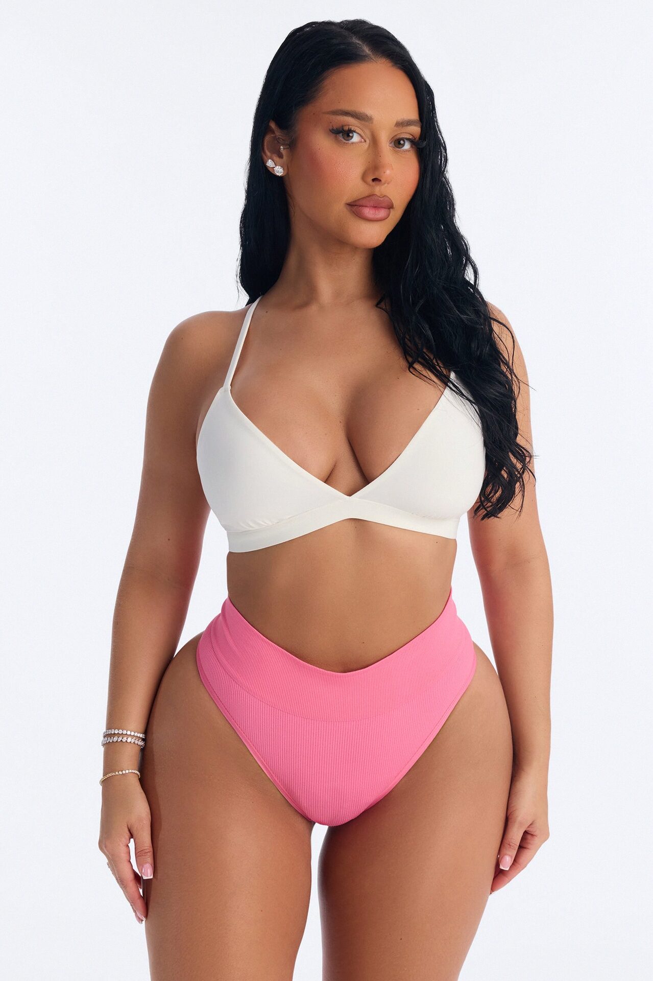Me And You Seamless Ribbed Thong Panty - Pink