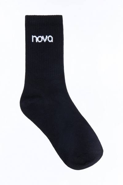 Nova Women's 2 Pack Gym Socks - Black/White