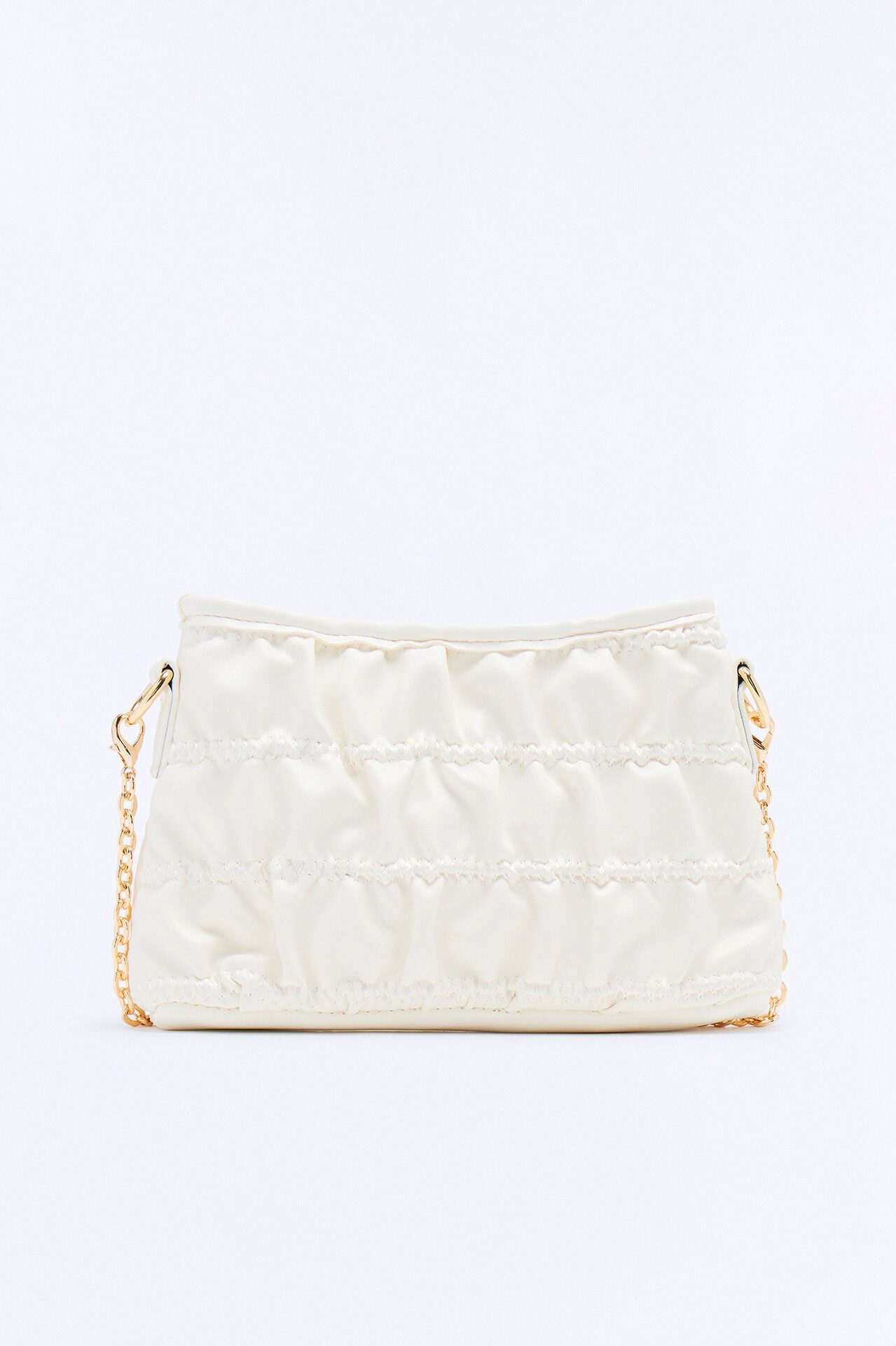 My Most Precious Faux Leather Shoulder Handbag - Ivory