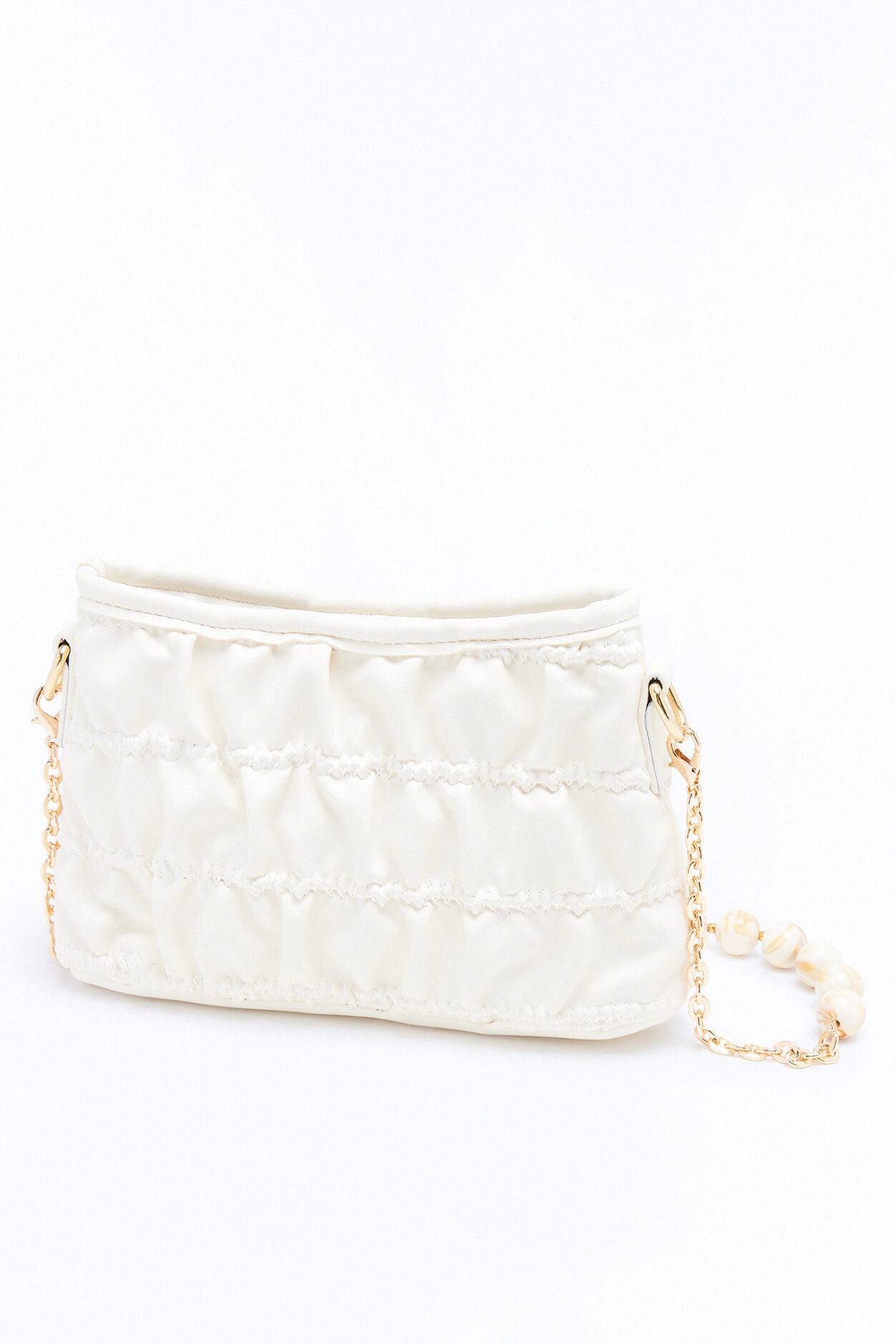 My Most Precious Faux Leather Shoulder Handbag - Ivory