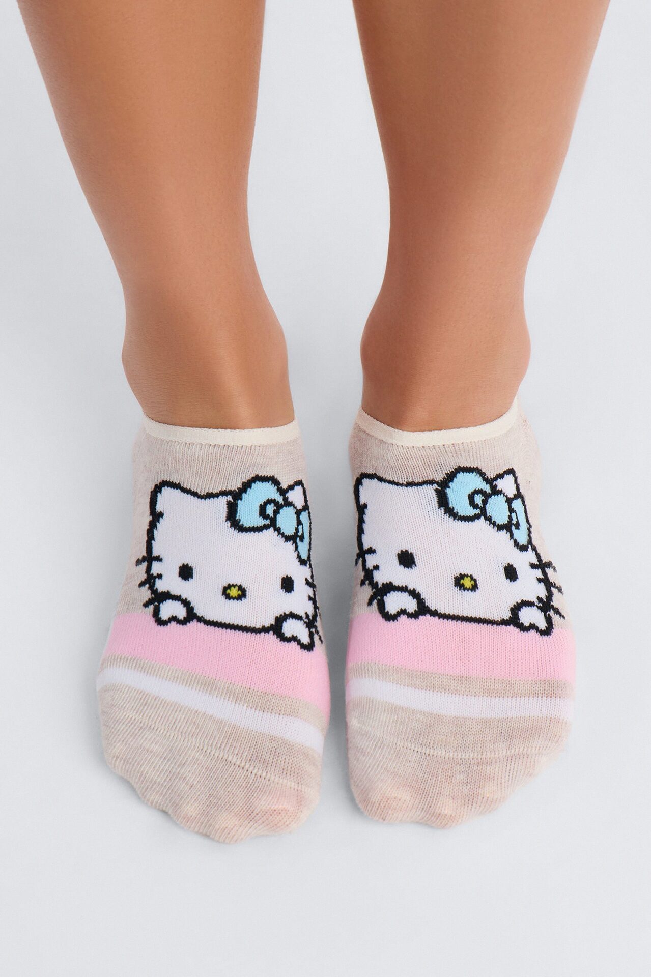 Hello Kitty And Friends 5 Pack No Show Socks - Grey/combo