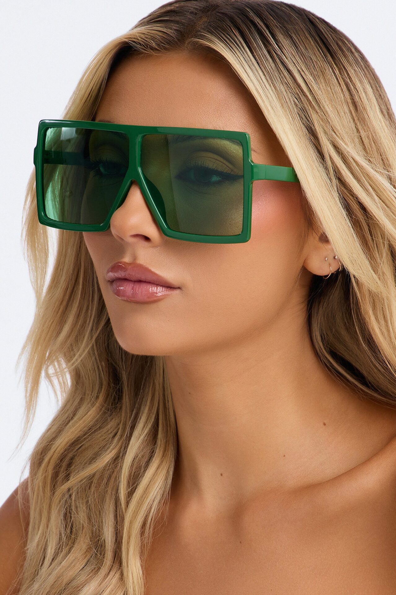Be There Or Be Square Sunglasses - Green