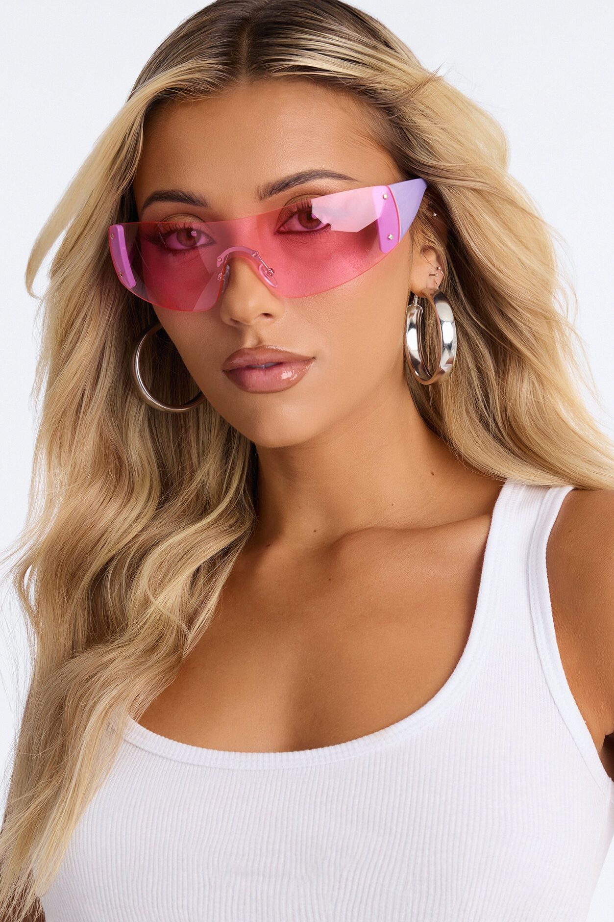 Baddie Blaze Sunglasses - Pink/combo