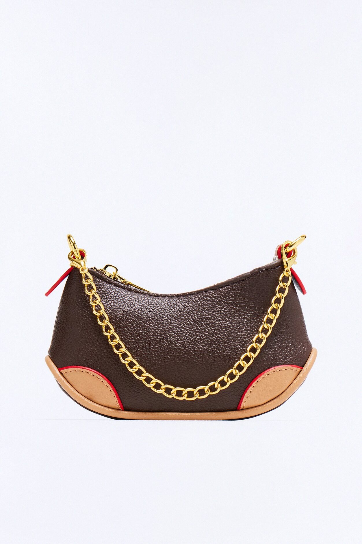 All The Little Things Faux Leather Crossbody Bag - Brown/combo
