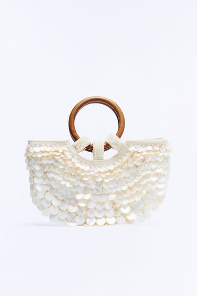 On The Seashore Shell Satchel Handbag - Natural/Combo