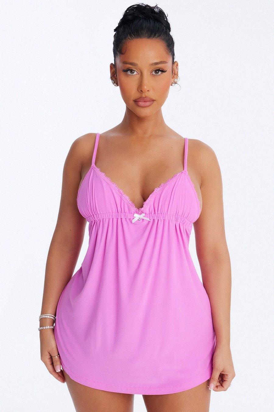 Cozy Up With Me PJ Sleep Dress - Pink