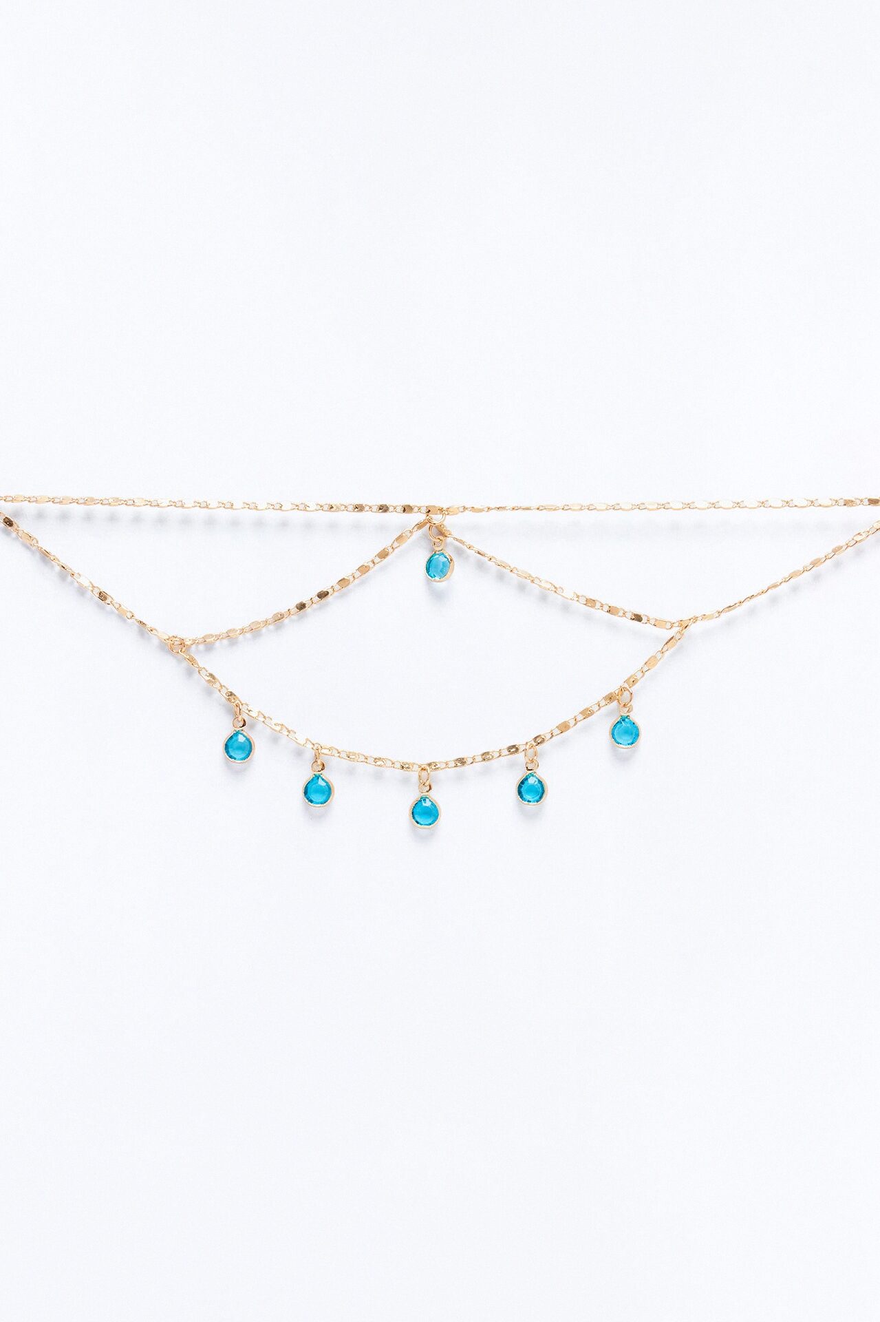 Low Tide Anklet - Gold/Blue