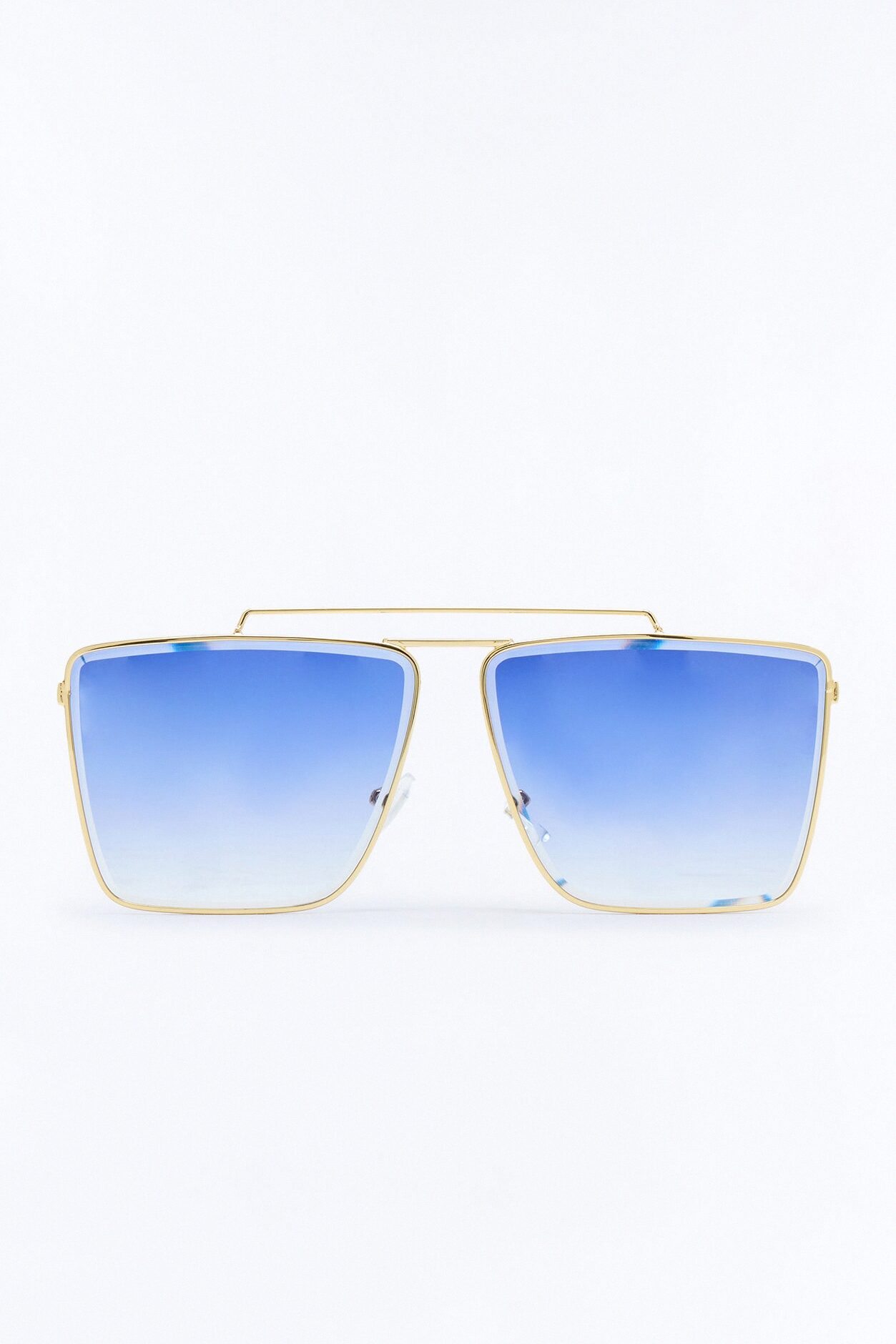 Taking My Chances Sunglasses - Gold/Blue