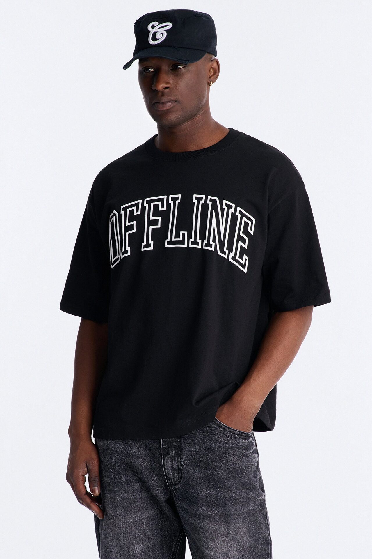 Offline Puff Boxy Short Sleeve Tee - Black