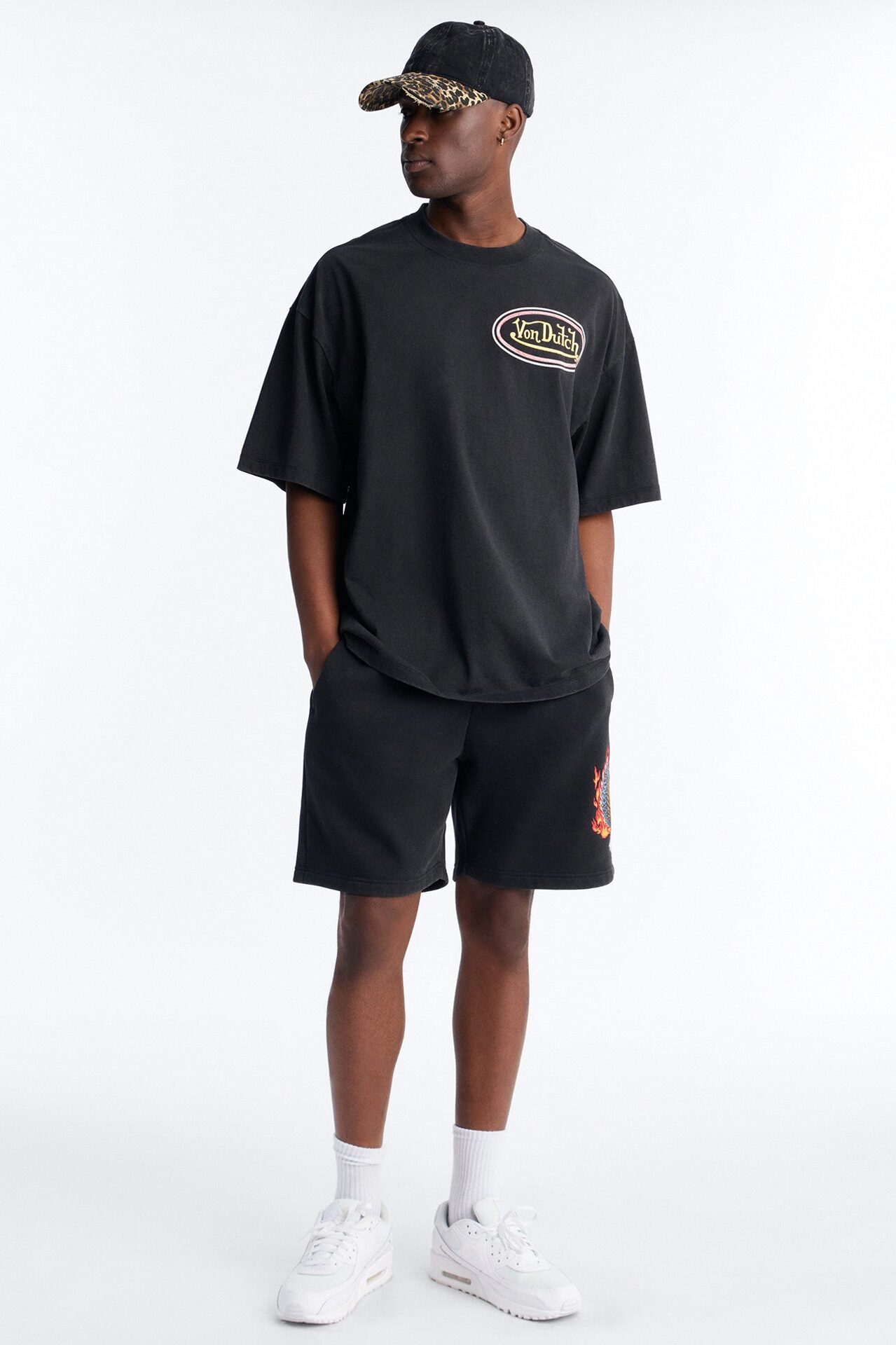 Von Dutch Motorcycle Club Heavy Weight Boxy Short Sleeve Tee - Black Wash