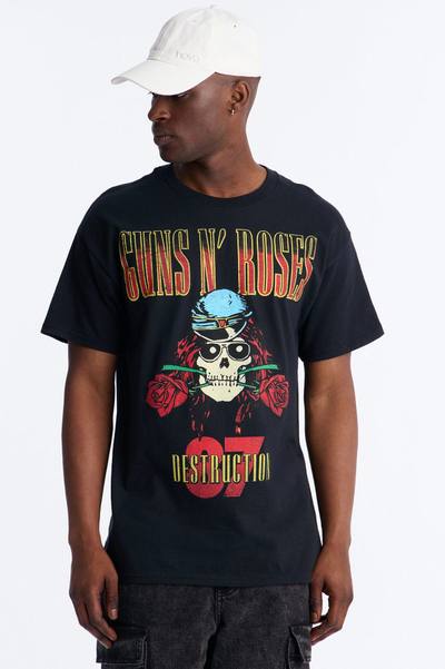 Guns & Roses 1987 European Tour Short Sleeve Tee - Black