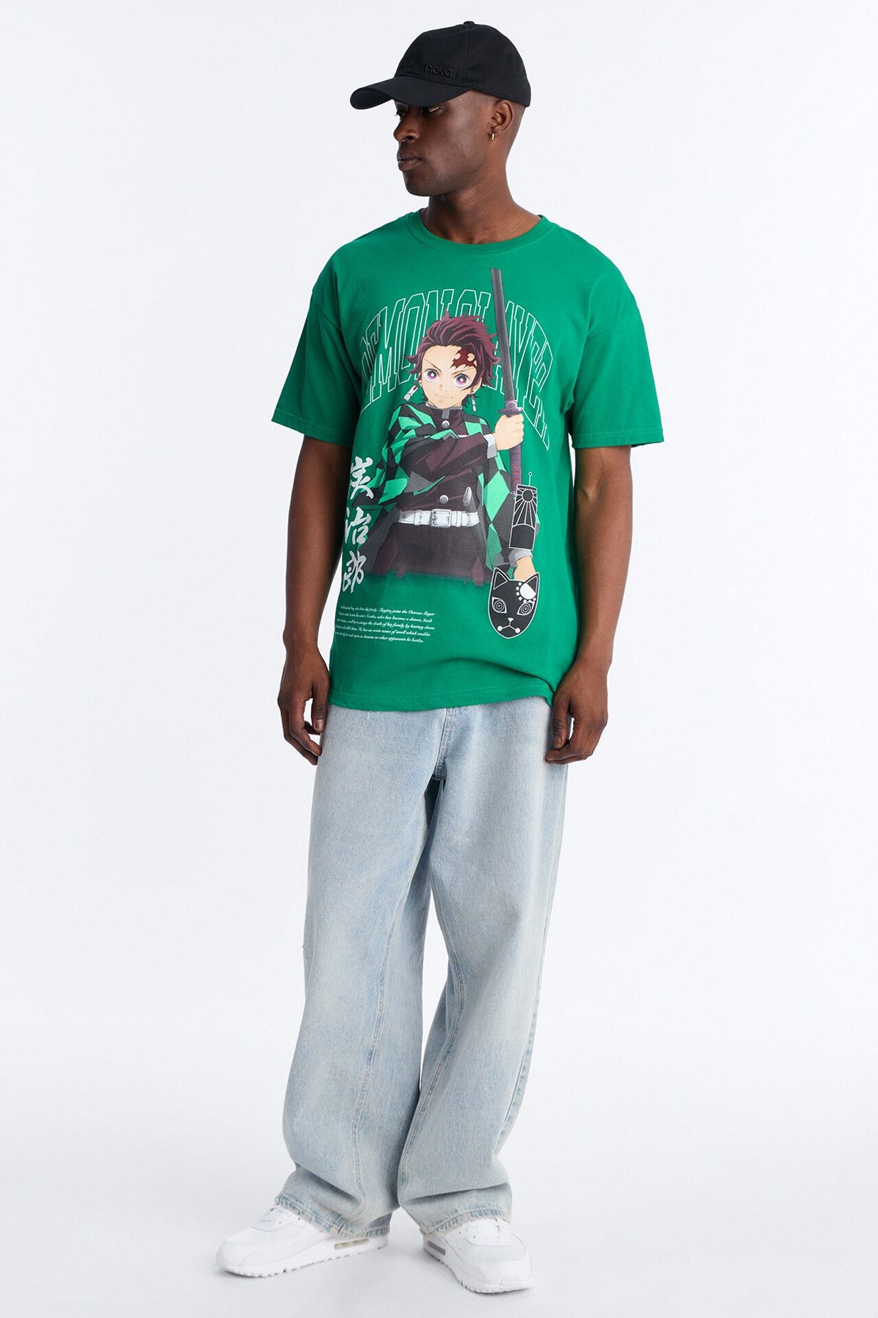 Demon Slayer Tanjiro Oversized Short Sleeve Tee - Green