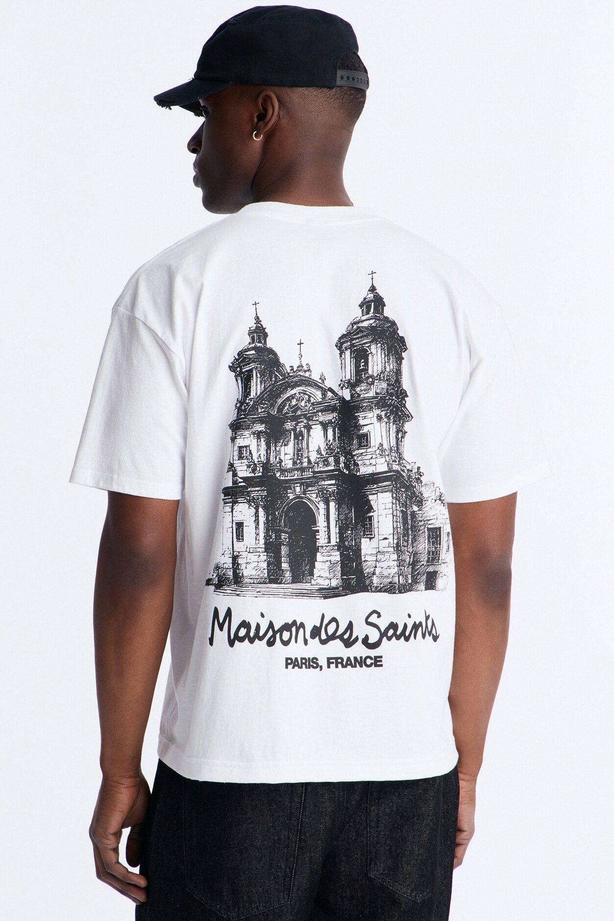 Maison Des Saints Boxy Short Sleeve Tee - White