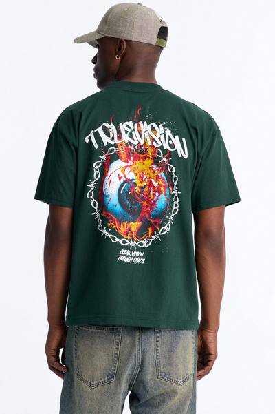 True Vision Boxy Short Sleeve Tee - Green