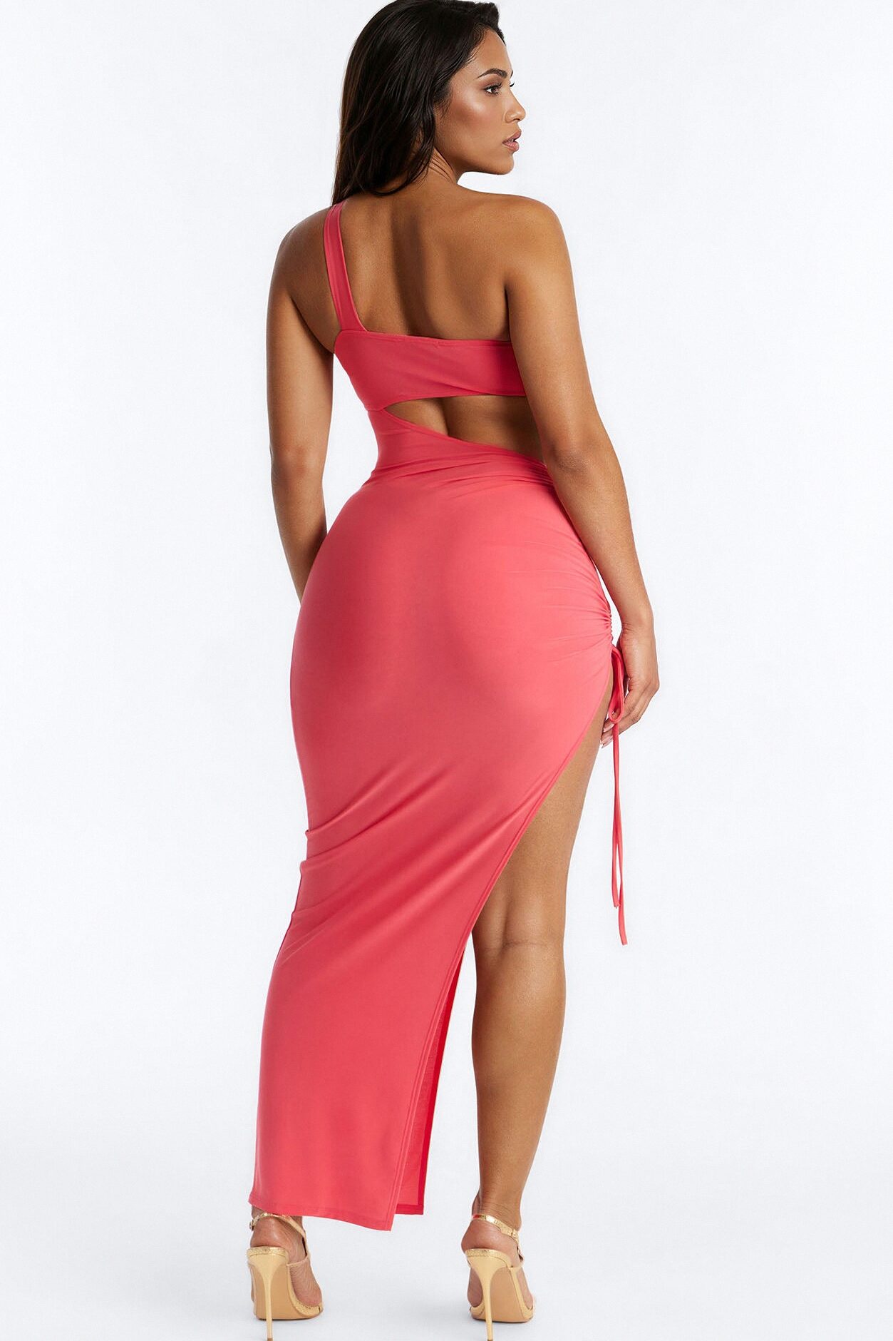 Meet You In The Tropics Maxi Dress - Coral