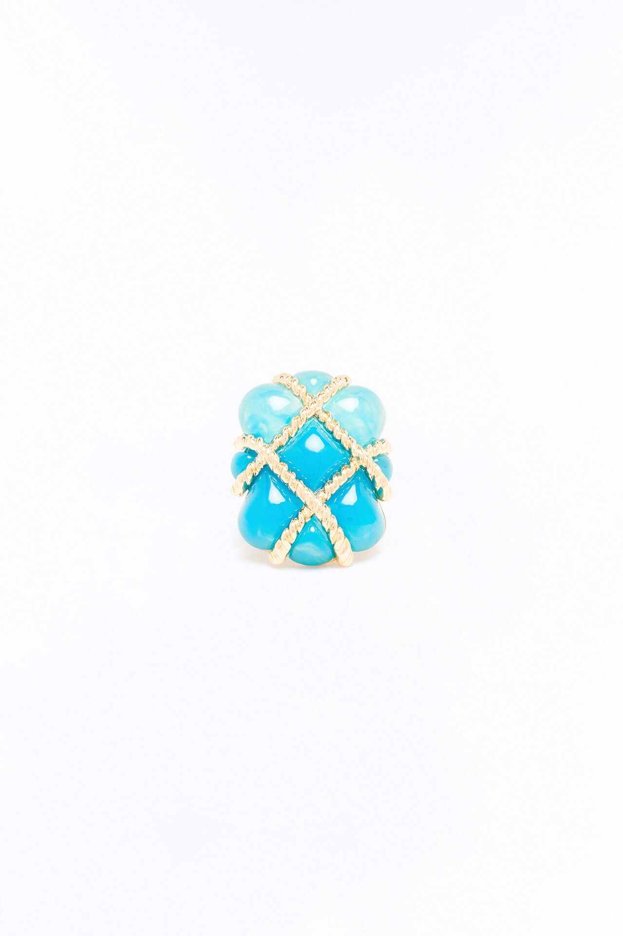 Soft Storm Jeweled Ring - Gold/Blue
