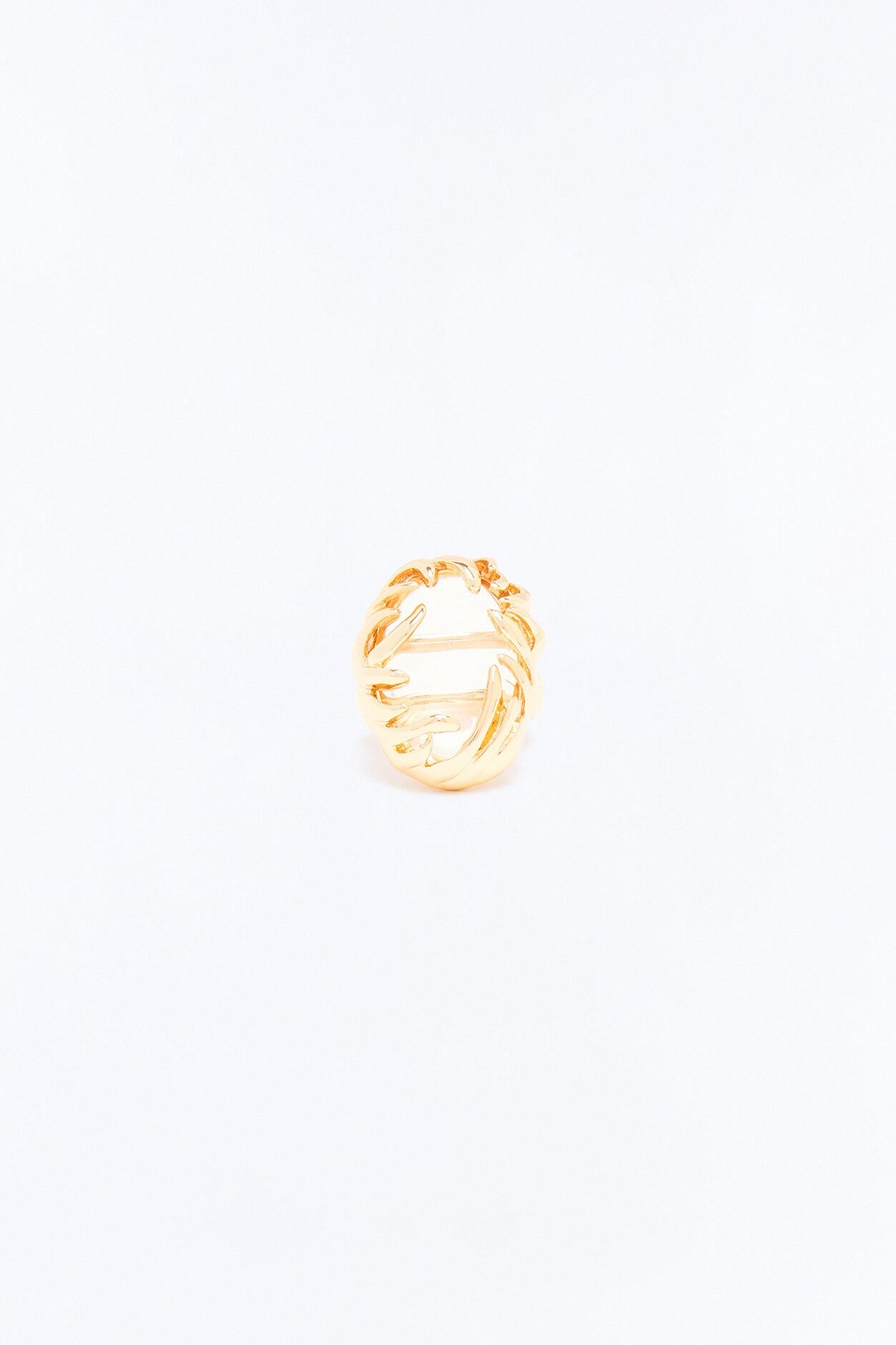 Pure Drama Jeweled Ring - Gold/Clear
