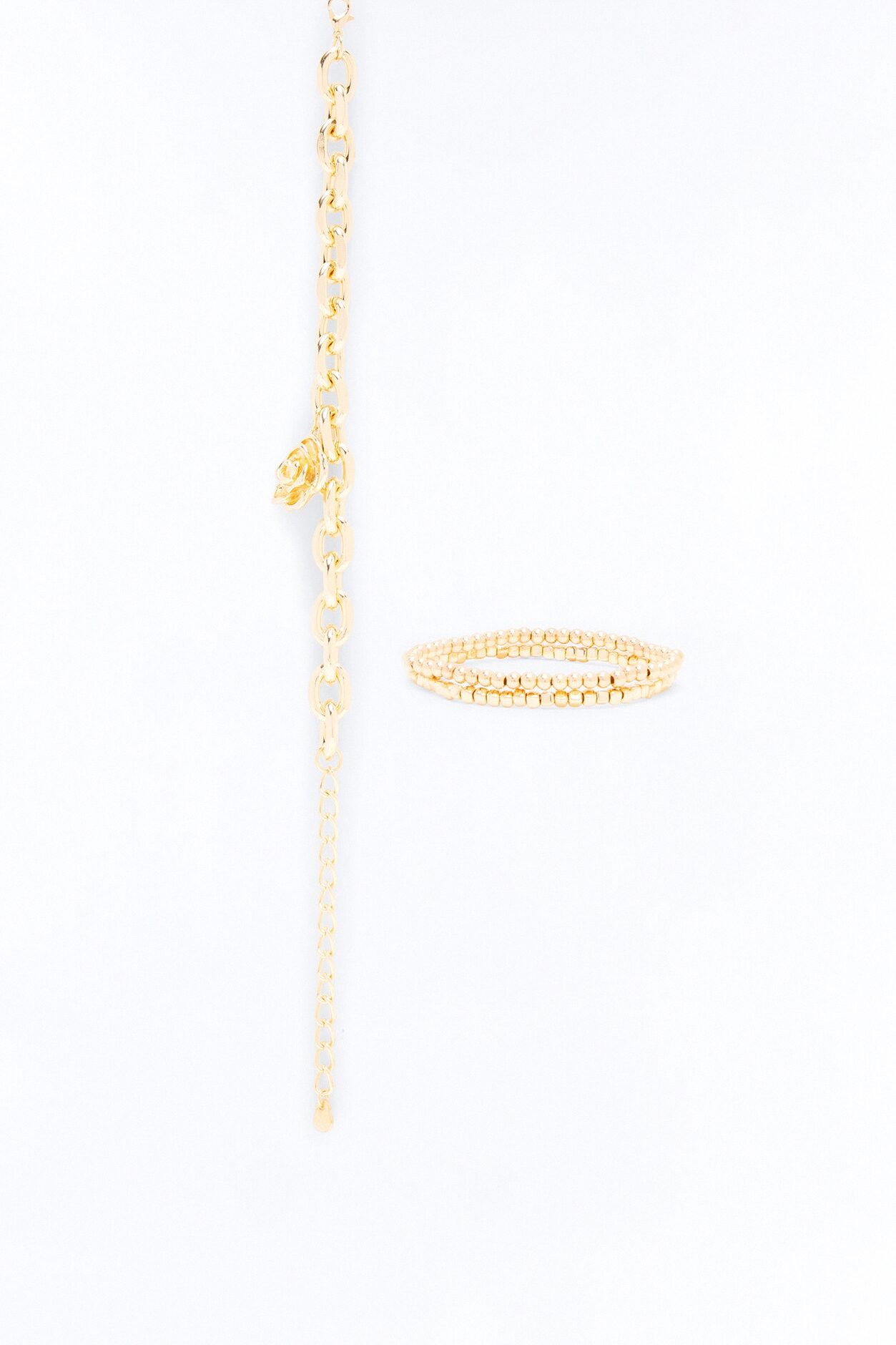 Be Mine Floral 3 Piece Bracelet Set - Gold