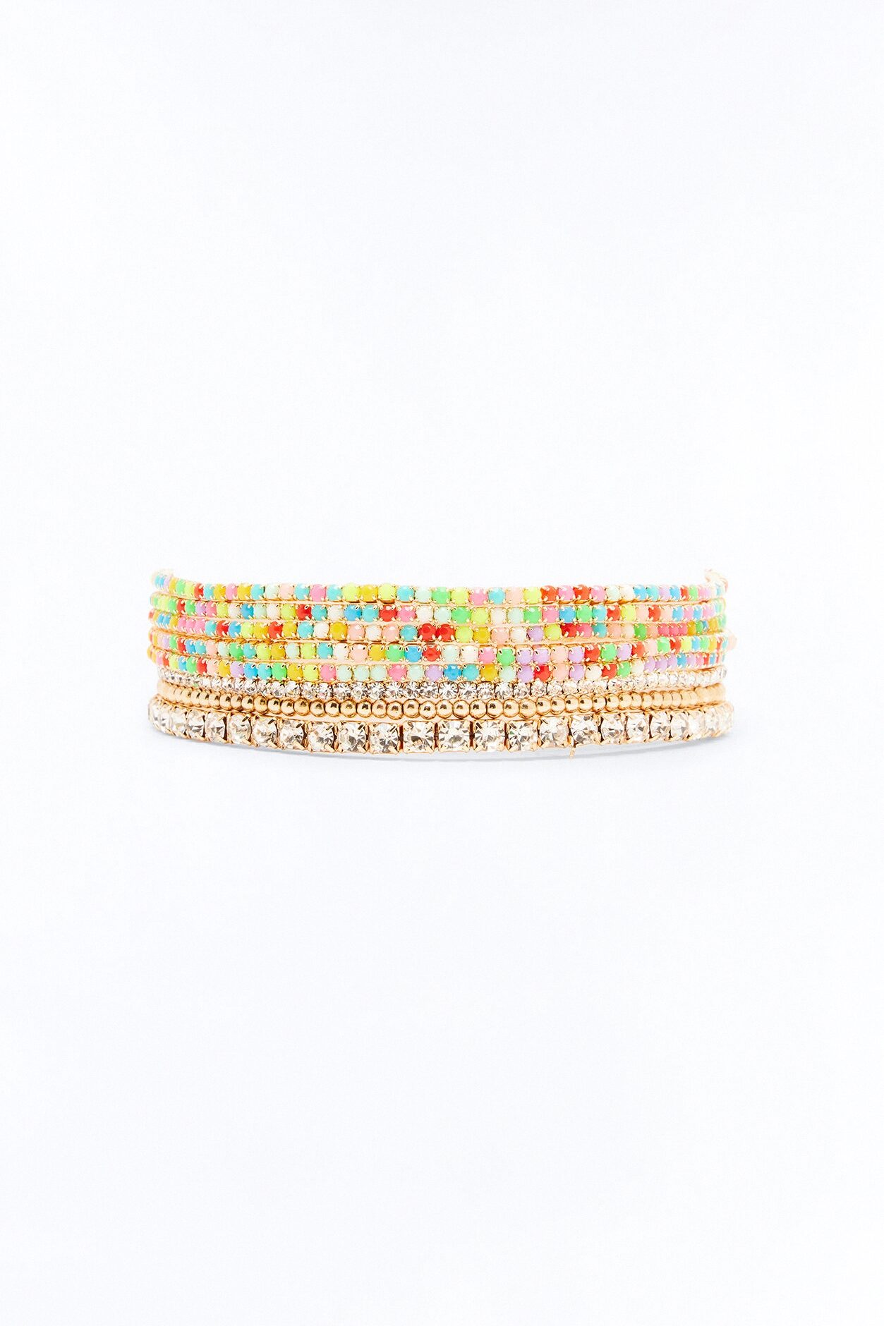 Soft Shine 8 Piece Anklet Set - Multi Color