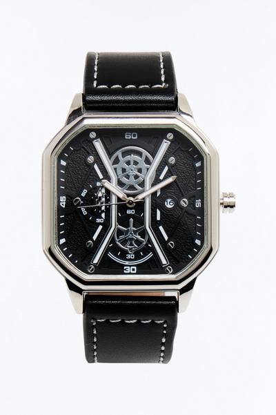 Industrial Iron Watch - Black/Silver