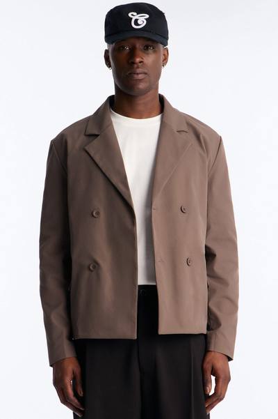 Heirloom Cropped Double Breasted Blazer - Grey