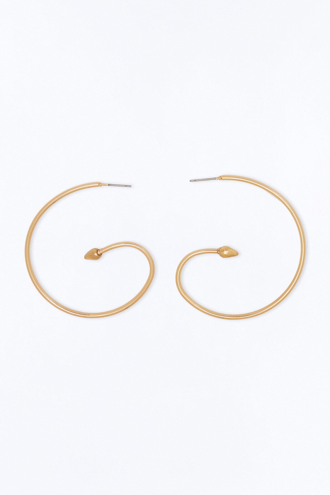 Swirl Hoop Earrings - Gold