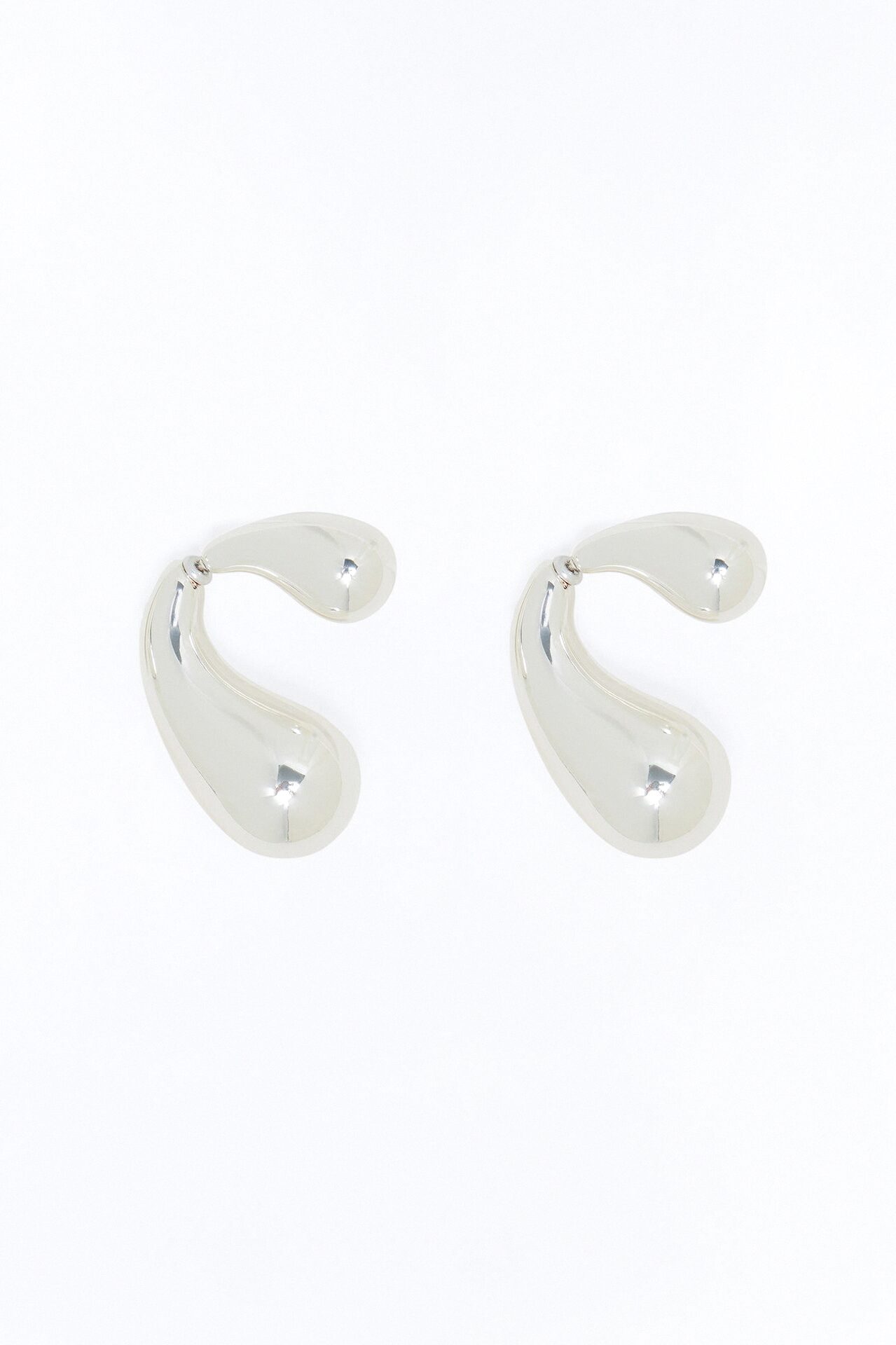 Let It Lean Hardware Drop Earrings - Silver