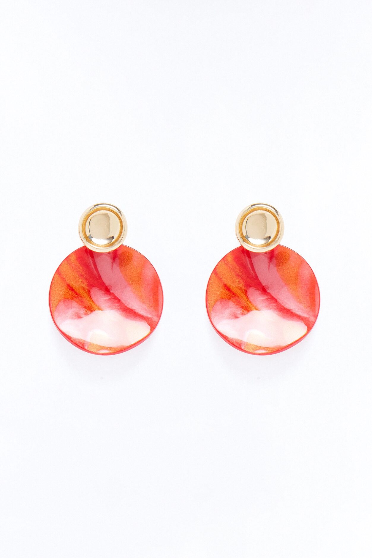 One Call Away Drop Earrings - Red/combo