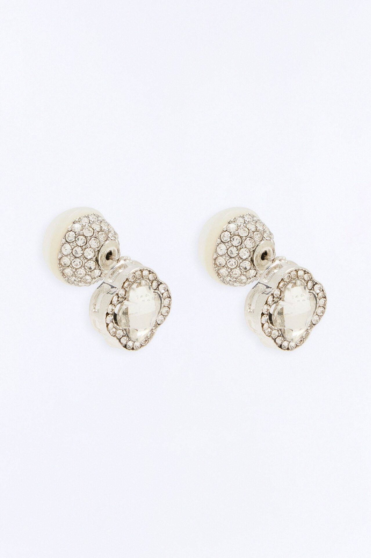 Aurora Cut Earrings - Silver