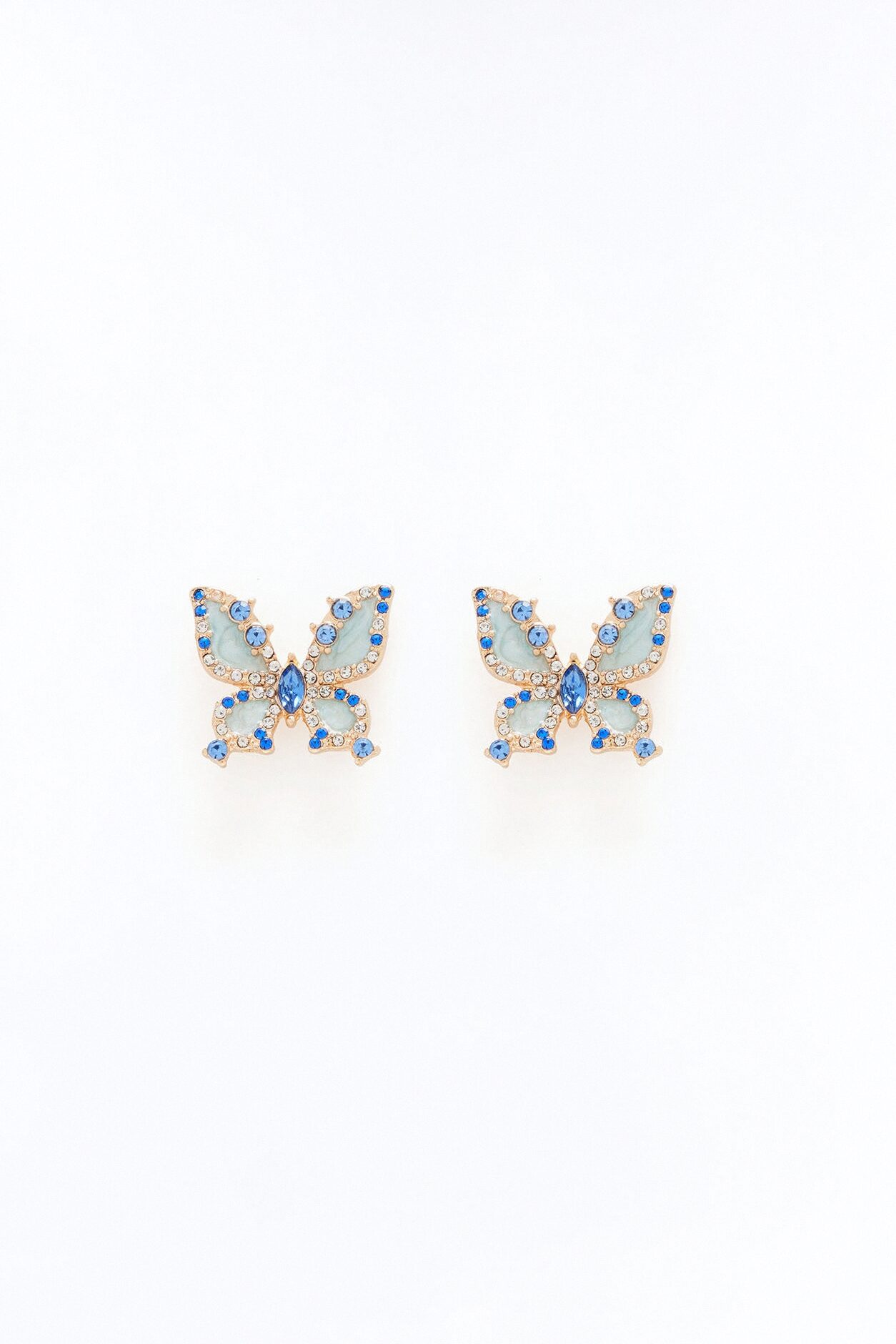 Mystical Magic Butterfly Stud Earrings - Blue/combo
