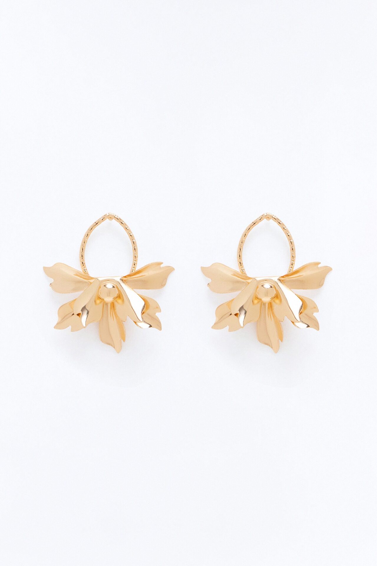 Devin Floral Earrings - Gold
