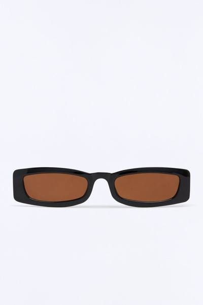 Telekinesis Rectangle Sunglasses - Black/Brown