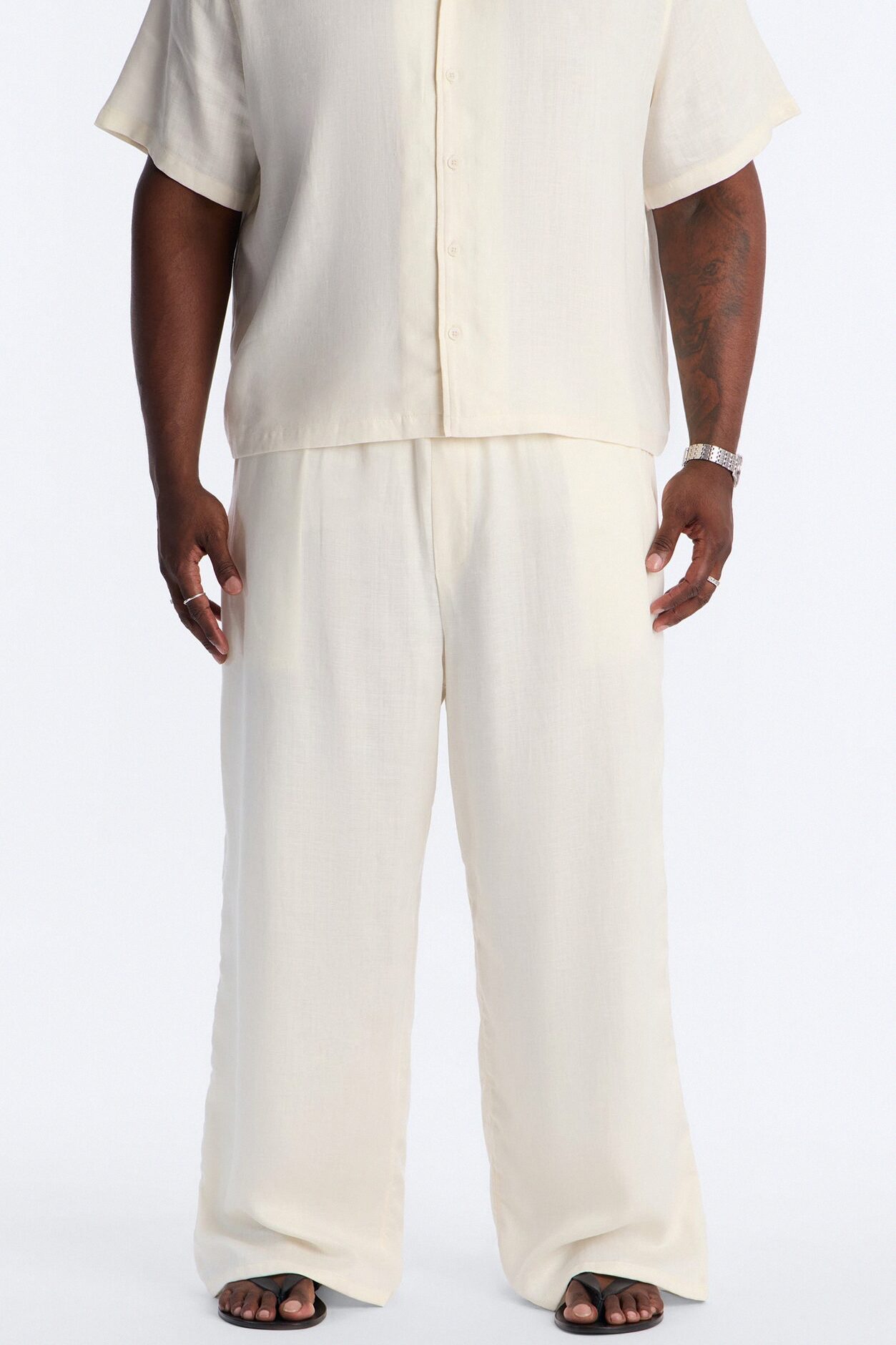 Wide Leg Wastelander Pant - Cream